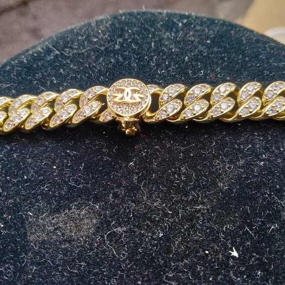 GOLD GODS Necklace Micro Cuban GDC8MMC18 Zumiez 18k Gold Plate Cubic Zirconia - Picture 3 of 8